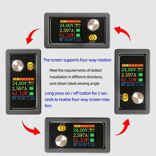 XYS3580 Adjustable Buck Boost Converter DC DC 0.6-36V 5A Power Supply Module LCD