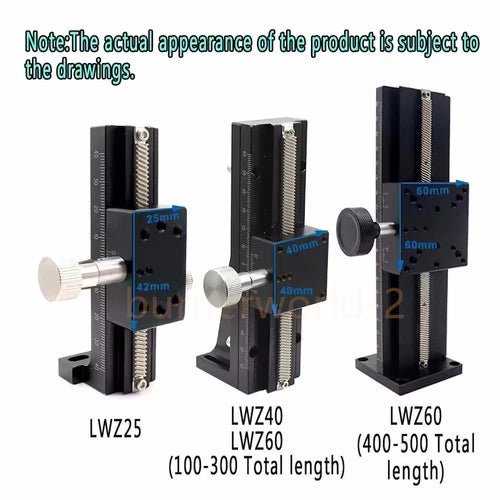 X/Z/XZ Axis Manual Dovetail Groove Slide Table Linear Stage Platform Long Stroke