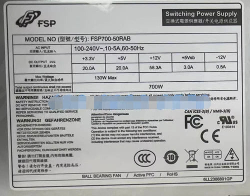 1PC  FIT FOR Redundant power supply FSP700-50RAB