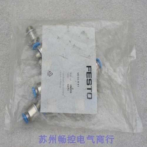 10 PCS/BAG FESTO QS-G1/8-4-I 186106 Connector