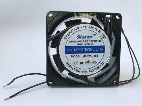 1PC   cooling fan 8025 M8025S1HL 110~120VAC 50/60Hz 0.14A 8CM