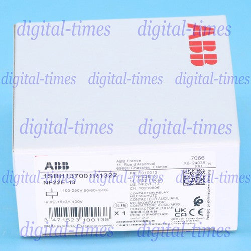 ABB  one in box NF22E-13 1SBH137001R1322 100-250V50/60HZ-DC Contactor Relay
