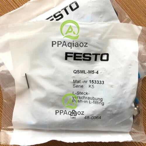 10PC  FESTO QSML-M5-4 153333 Push-in Connector Free Shipping