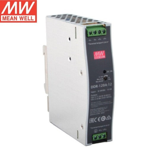 Mean Well Switching Power Supply DDR-120A/B/C/D 120W 12/24/48V DC to DC Rail Typ