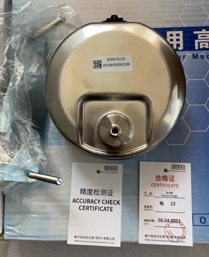 1pcs SHINVA Vacuum Sterilizer WIKA Chamber Pressure Gauge -0.1~0.5MPa, 100 Mm
