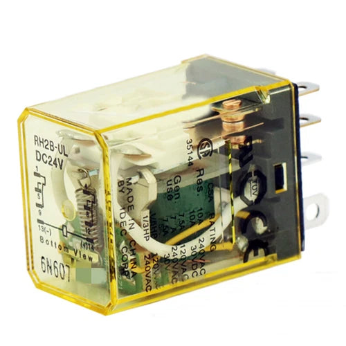 10Pcs  Intermediate Relay 10A 240VAC 8Pins DPDT  RH2B-UL DC24V 24VDC