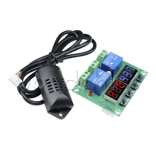 10PCS DC12V XH-M452 Red+Blue Display Thermostat Temperature Humidity Controller