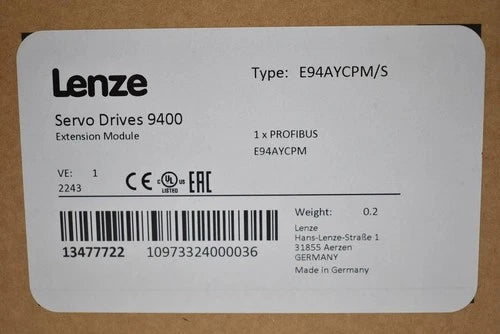 1 PC E94AYCPM/S  LENZE Safety Module E94AYCPM/S
