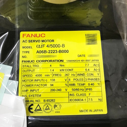 For FANUC A06B-2223-B000  servo motor Free Shipping