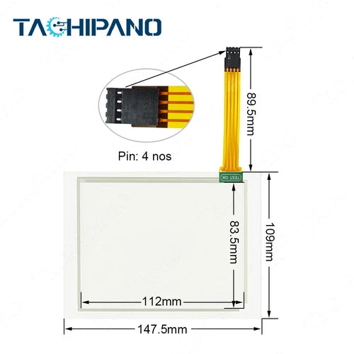 for EPM-H505 00461228 EPM-H505.1A.10 with Protective Film Overlay Touch Screen