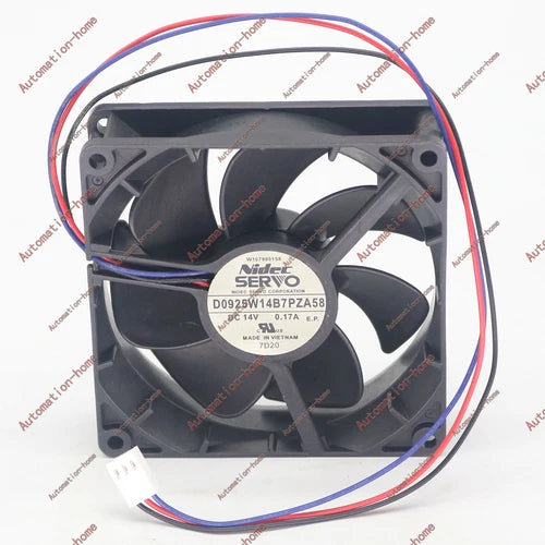 1PC   3-wire Waterproof Cooling Fan D0925W14B7PZA58 14V 0.17A 90*90*25mm