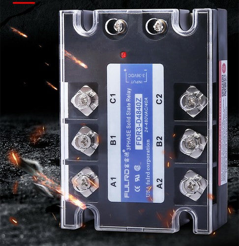 FULRD Three-phase Solid State Relay FDR3-D4840Z 40A DC-AC 24-480VAC 3-36VDC