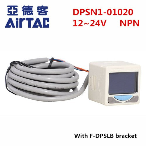 AirTAC Digital Display Pressure Switch DPSN1-01020 12~24V NPN F-DPSLB bracket
