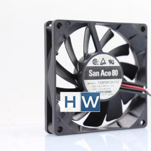 1PC 109P0812H702 2-wire 80*15 8CM Sanyo 12V 0.20A Chassis Power Fan
