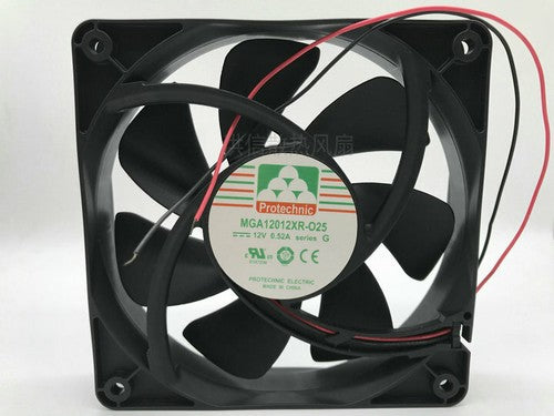 1 PCS PROTECHNIC Fan MGA12012XR-O25 DC 12V 0.52A 12025 12cm 2 Wire