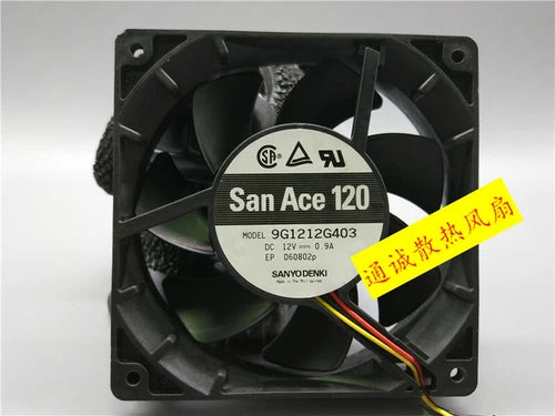 1PC  3-wire speed measuring fan San Ace 120 9G1212G403 12V 0.9A 12CM 12025