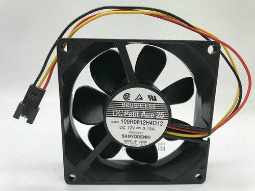 1 PCS SANYO Fan 109R0812H4D12 DC 12V 0.13A 80*25MM 3 PIN