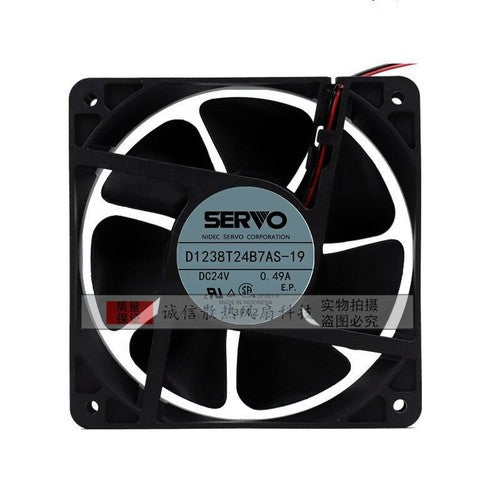 1 PCS SERVO Fan D1238T24B7AS-19 DC24V 0.49A 12038 12CM 2 Wire cooling fan