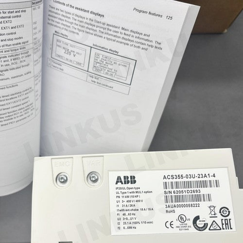 1PC Drive ACS355-03U-23A1-4 ACS355 3~400V/480V 31A/26A 63Hz 15HP For ABB