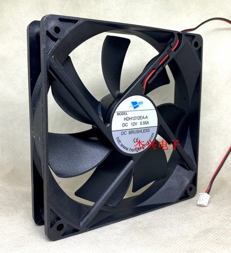 1 PCS HXH Fan HDH1212EA-A DC12V 0.55A 12025 12CM 2 wire cooling fan