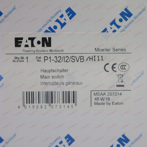 1PS  eaton Main Switch P1-32/I2/SVB/HI11 in box Fast Delivery