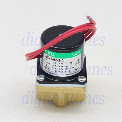 One For CKD  AB21-02-3-A-AC220V Solenoid Valve Free Shipping