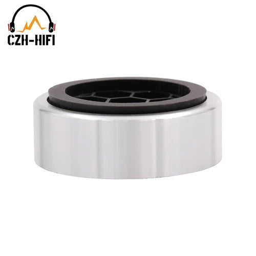 4pcs  For AMP Speaker Turntable DAC 61x23mm Isolation Feet Aluminum Plastic Pad