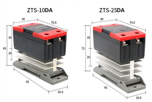 Solid state relay with radiator integrated SSR 10~120A DC-AC 3-32VDC/24-480VAC