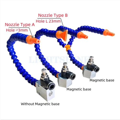 Magnetic Base SingleDouble Head Regulating Machine Cooling Blowpipe Nozzle 300mm