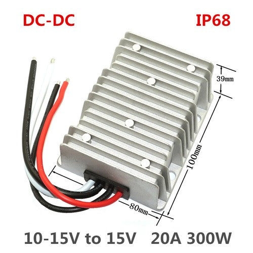 10-15V to 15V 20A 300W DC-DC converter car power module 12V to 15V