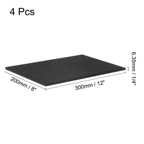 4pcs  1/4" Thick x 8" Long x 12" Wide EVA Foam Sheet  Padding Sheets