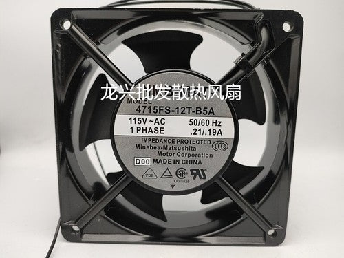 1 PCS NMB-MAT Fan 4715FS-12T-B5A AC115V 12CM 12038 2 wire Aluminum frame fan