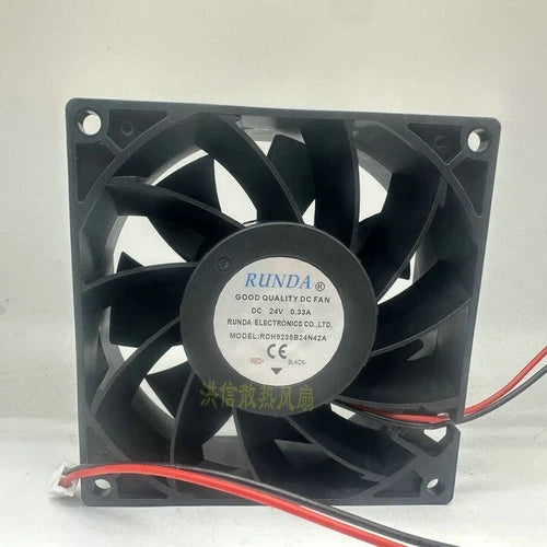 1 PCS   Fan  2 wire cooling fan  RDH9238B24N42A DC24V 0.33A 9238 9CM