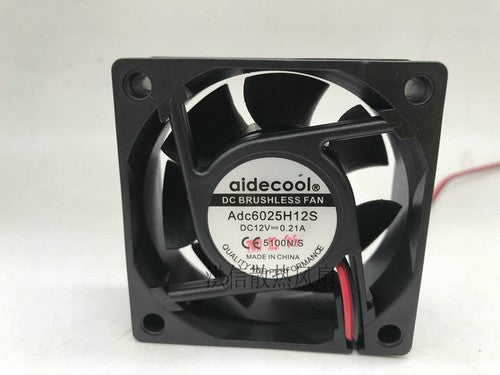 1PCS aidecool Fan Adc6025H12S DC 12V 0.21A 6025 6CM 2-wire cooling fan