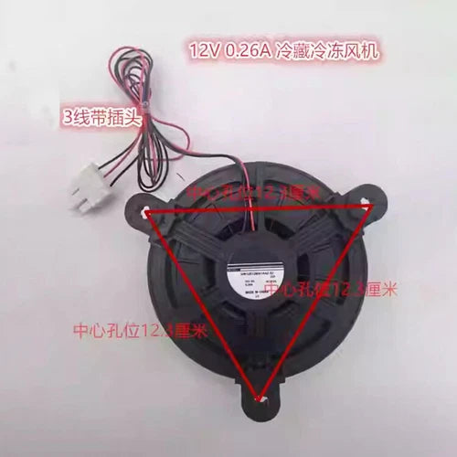 1PC For  GW12E12MS1AAZ-52 12VDC 0.26A Freezer Fan Refrigerator Cooling Fan Motor