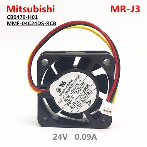 Mitsubishi MR-J3 Driver Fan CB0479-H01 MMF-04C24DS-RCB 24V 0.09A 4015 3-pin