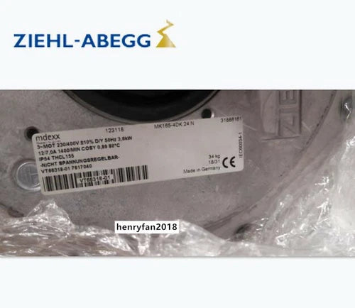 Ziehl-abegg Fan MK165-4DK.24.N 230/400V 3.6KW 3~ Atlas Air Compressor Motor Fan