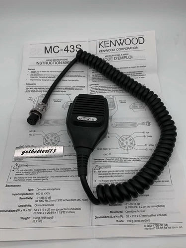 1pc For Dynamic Hand Fist Microphone Up/Down Button Amateur Radio   mc-43s