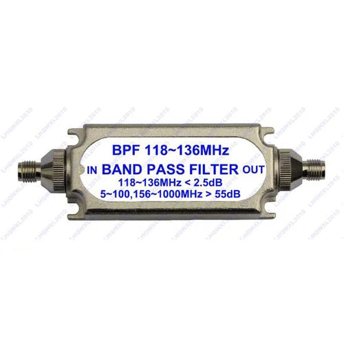 BPF118-136MHz SMA Connector Bandpass Filter for Air Band Band Pass Wave Filter