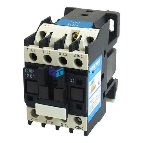 CJX2-1201 3 Phase 3P N/C AC Contactor DIN Rail Mount 110V Coil 660V 20A