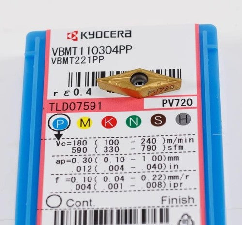 10pcs/Box Kyocera VBMT110304PP PV720 VBMT221PP Turning blade carbide inserts