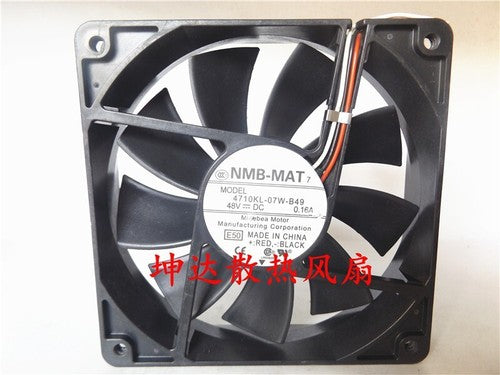1 PCS NMB Fan 4710KL-07W-B49 DC 48V 0.16A 12025 12CM 2 Wire Cooling fan