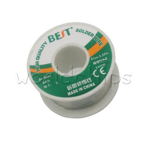 A roll of Tin Lead Rosin Core Solder Soldering Wire 100g 0.5mm