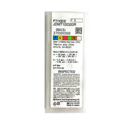 HITACHI JDMT100320R PTH30E CNC Blade