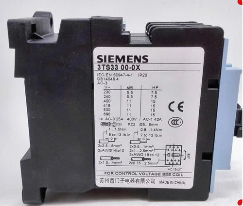 1PC AC contactor three groups of normally open 3TS33 00-0X 24V 380V 3TS3300