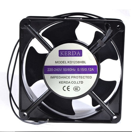1 pcs KERDA Fan KD1238HBL AC 220V 0.15A/0.12A 12CM 12038 2 wire Cabinet fan