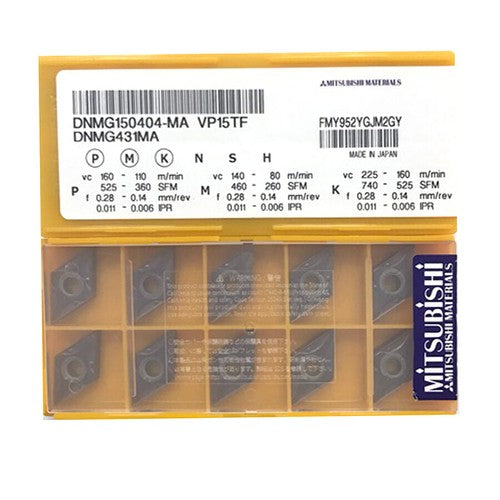 MITSUBISHI DNMG150404-MA VP15TF Carbide Inserts CNC