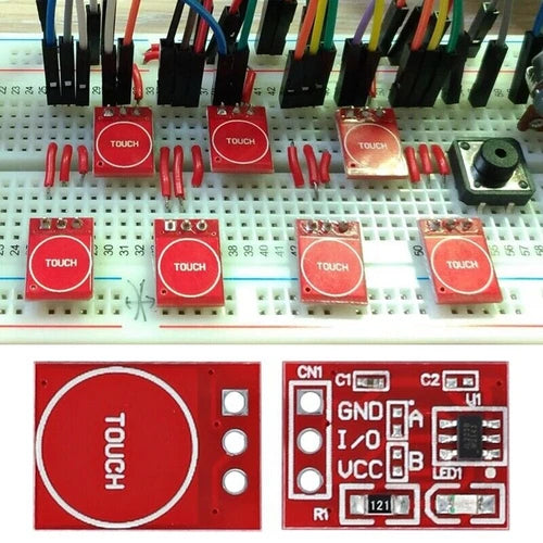 50pcs Touch Button Modular Self-Locking Micro Capacitive Single  Ttp223