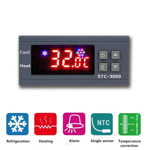 1PC  Temperature Controller STC-3000 Touch Scre AC 110-220V 30A