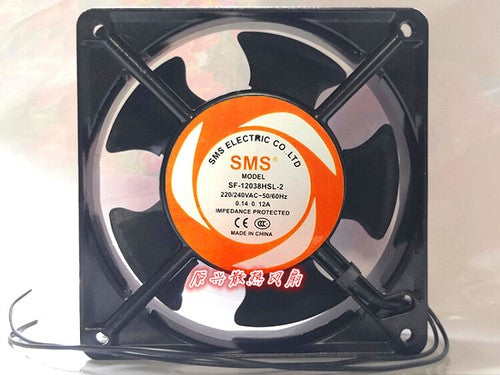 1 PCS SMS fan SF-12038HSL/HBL-2 AC 220v 12038 12CM cabinet cooling fan 2 wire